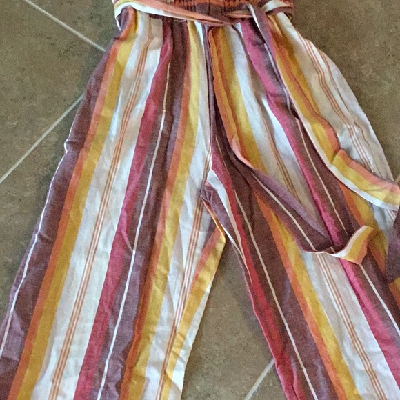 DREW red/orange sunset stripe jumpsuit, NWT - Picture 8 of 10